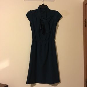 Fitted teal midi dress [banana republic]